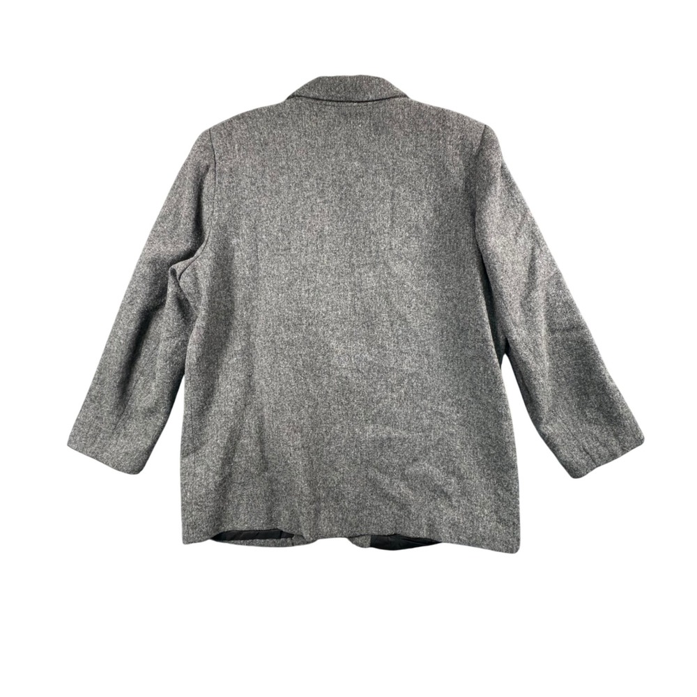 VTG Sag Harbor Womens Gray Wool Blend Tweed Blazer 18W Preppy Tradcore Old Money - Picture 3 of 10
